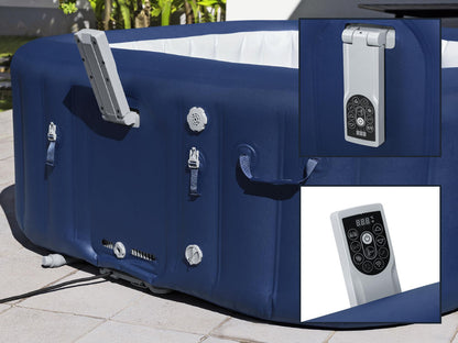 حوض استحمام ساخن قابل للنفخ من بيست واي لاي-زي-سبا هاواي، موفر للطاقة، مزود بنظام نفاث ذكي، أبعاده 180 سم × 180 سم × 71 سم، مع تحكم عبر تطبيق، يتسع لـ 4-6 أشخاص - رقم المنتج: 6001H