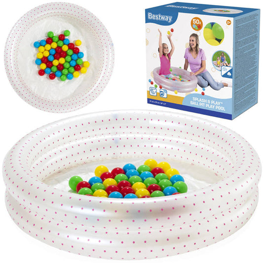 Bestway 2-Ring Ball Pit Play Pool with balls 91cm x 20cm + 50 balls - No:51141