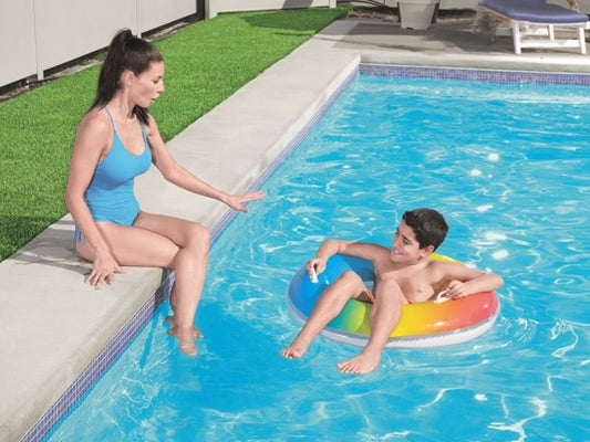 عوامة سباحة بألوان قوس قزح من بيست واي، قطرها 36 بوصة/91 سم 