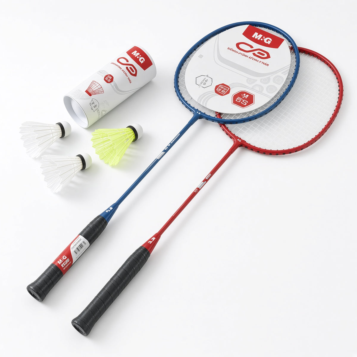 M&G Chenguang Badminton Racket Set with 2 Rackets & Shuttlecocks with 3 shuttlecocks -  66cm  – No:  AST09308