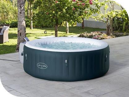 Bestway  4-6 People Tub 1.96m X 66cm Round Dark Green Miami Energy Saving Wave - No:6001D