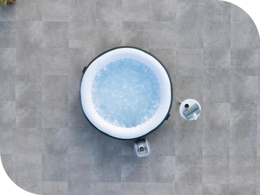 Bestway  4-6 People Tub 1.96m X 66cm Round Dark Green Miami Energy Saving Wave - No:6001D