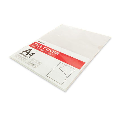 M&G Chenguang A4 Transparent File Covers – 10 Pieces, Clear Plastic Document Sleeves for School, Office & Filing - No: ADM95187