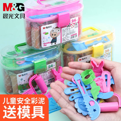 طين ملون غير سام من إم آند جي تشنغوانغ، 24 لونًا، طين خفيف للغاية من كوالالمبور - رقم المنتج: AKE04066