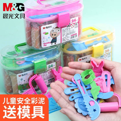 طين ملون غير سام من إم آند جي تشنغوانغ، 24 لونًا، طين خفيف للغاية من كوالالمبور - رقم المنتج: AKE04066