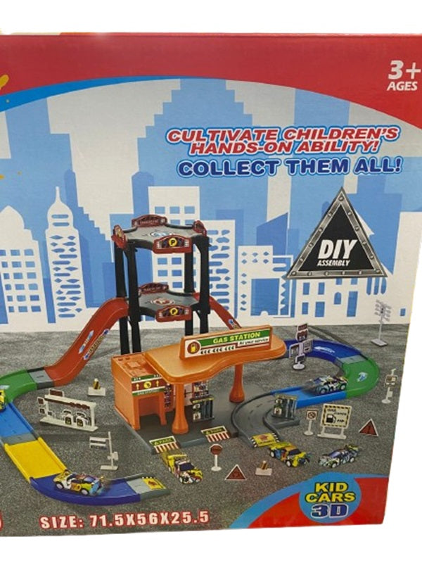 مجموعة مرآب سباق السيارات للأطفال - رقم: 735 