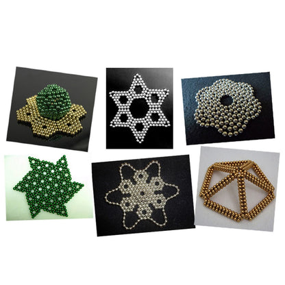 لعبة تركيب كرات مغناطيسية، مكعبات خرز، بناء - فضي - 216 قطعة