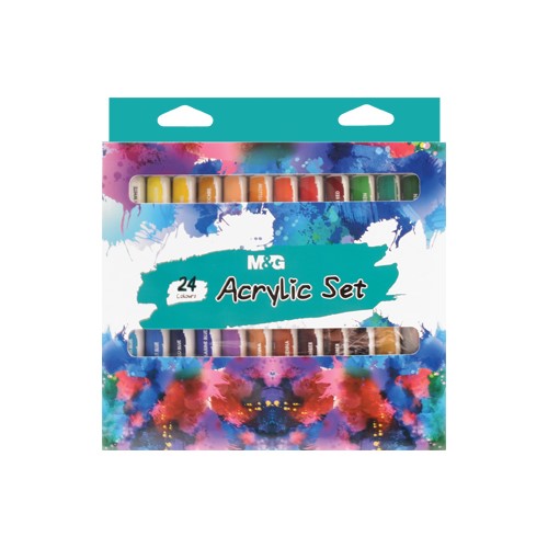 M&G Acrylic paints  12 ml - set of 24pcs - No:APLN6595