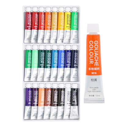 M&G Chenguang Set of 24 pcs Gouache paints M&G 12 ml - No:APL976G5