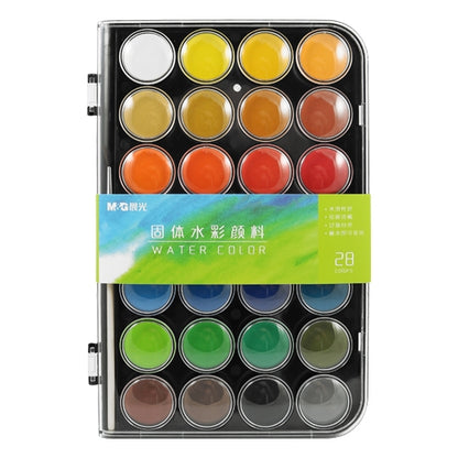 M&G Light solid paint watercolor 28 colours palette students -No:6565