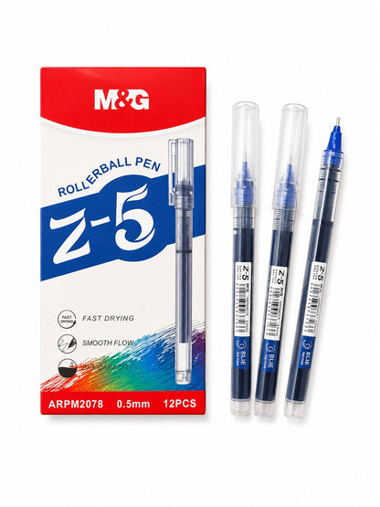 M&G Chenguang Z-5 Rollerball Pen 0.5mm – Fast Drying Liquid Ink Pen | Smooth Writing | Large Ink Capacity - 1pcs - No:ARPM2078