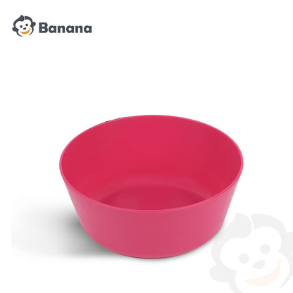 Banana Jungle Plastic Food Prep Set Bowl Spoon Fork For Rooms - 6pcs - No:2740