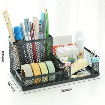 M&G Metal Ten-win Multi-functional Mesh Desktop Organizer Storage Caddy Pen Holder Stand-No:ABT98405