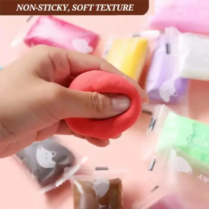M&G Chenguang Air Dry Clay Set – 24 Vibrant Colors | Soft, Non-Sticky Modeling Clay | Self-Hardening Craft Clay for Kids, School & DIY Art - No: AKE039T5