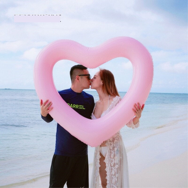Heart inflatable ring for swimming circle of love-120cm-No:19291