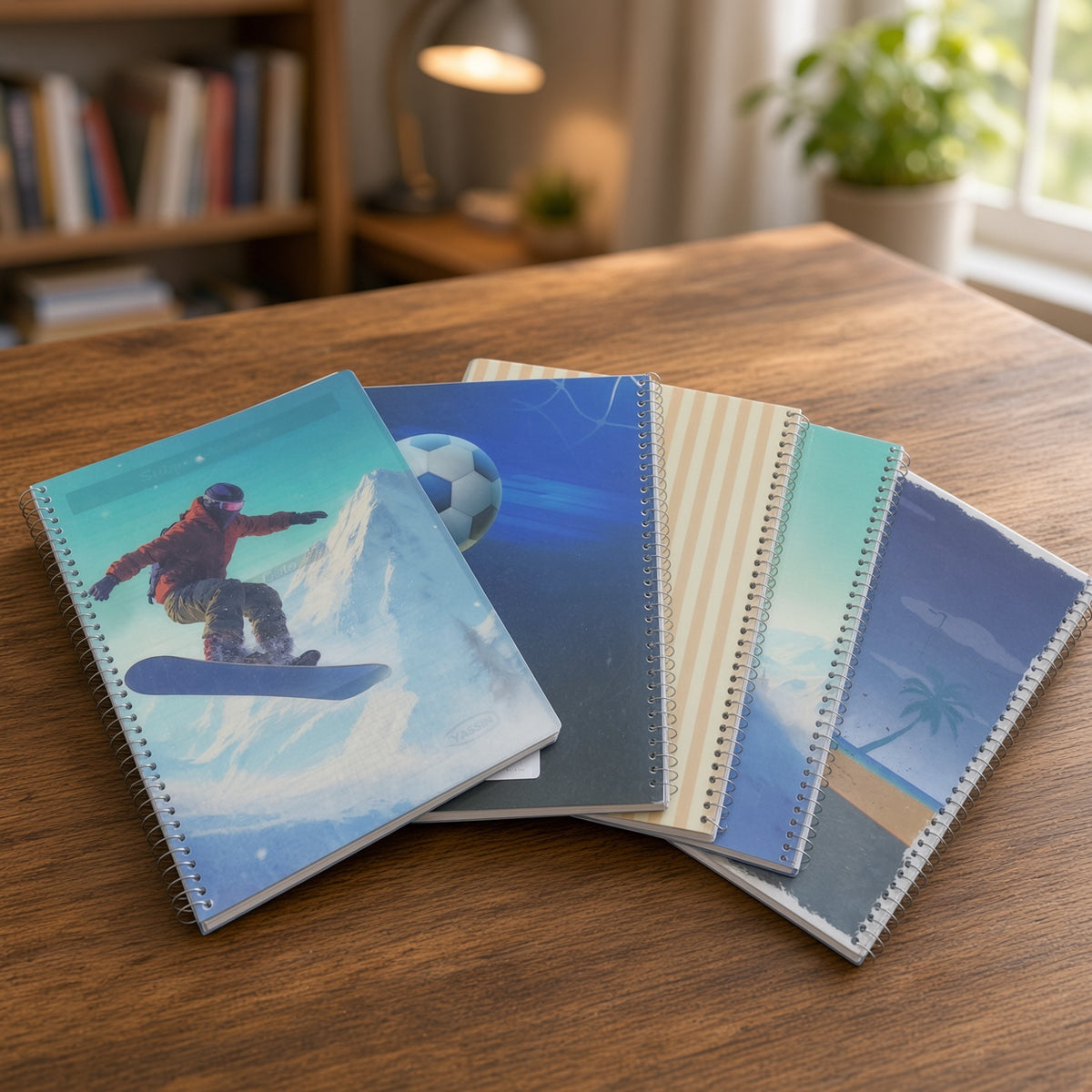 YASSIN A4 Spiral Notebook – 120 Sheets, 60 GSM, 21 × 29.7 cm – Lined Paper – Assorted Covers - 1pcs - No: 0775