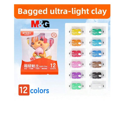 M&G Chenguang bagged plasticine clay set color clay kindergarten dedicated non-toxic 12colors - No:AKE039M7