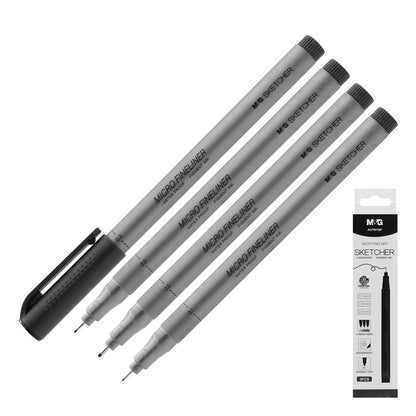 M&G Chenguang Fine liner Sketcher 3 pcs (0.1/0.3/0.5) black - No:ACP901BP