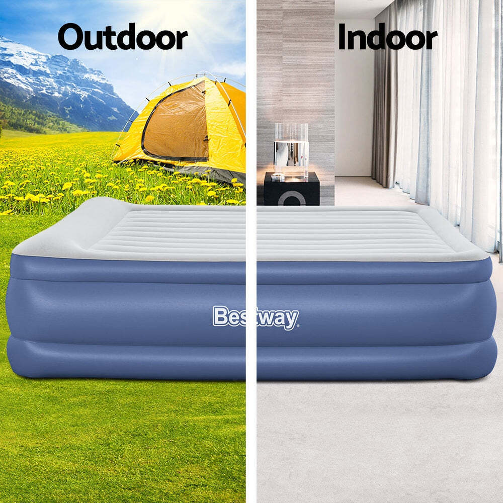 Bestway Double inflatable mattress 203x193x56 cm, with integrated pump - No:67692