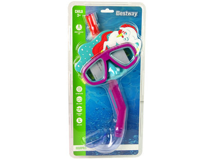 Bestway Snorkel set for kids diving mask with uv protection, anti-leak, adjustable strap - No:24059