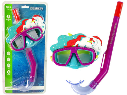Bestway Snorkel set for kids diving mask with uv protection, anti-leak, adjustable strap - No:24059