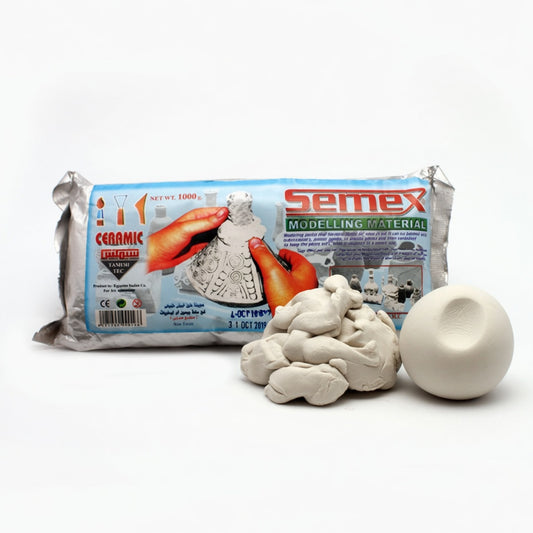Semex White Air Dry Clay 1kg – Premium Modeling Clay for Crafts & Art
