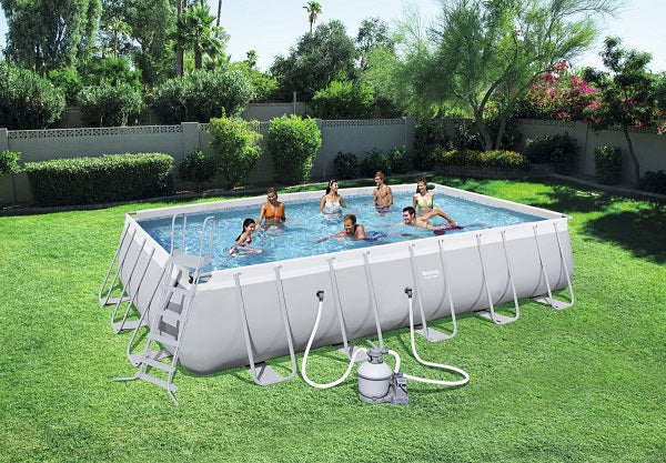 Power Steel 6.71m x 3.66m x 1.32m Rectangular Pool Set