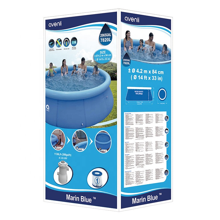 Jilong Avenli Prompt Set Pool Blue plastic PVC 2.4m x 63cm for adult - No:17792EU