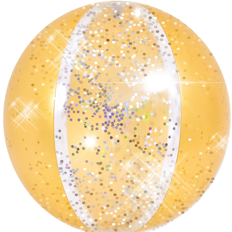 كرة شاطئ جيلونج صن كلوب اللامعة القابلة للنفخ للرياضات المائية الخارجية 40 سم - رقم: 53015
