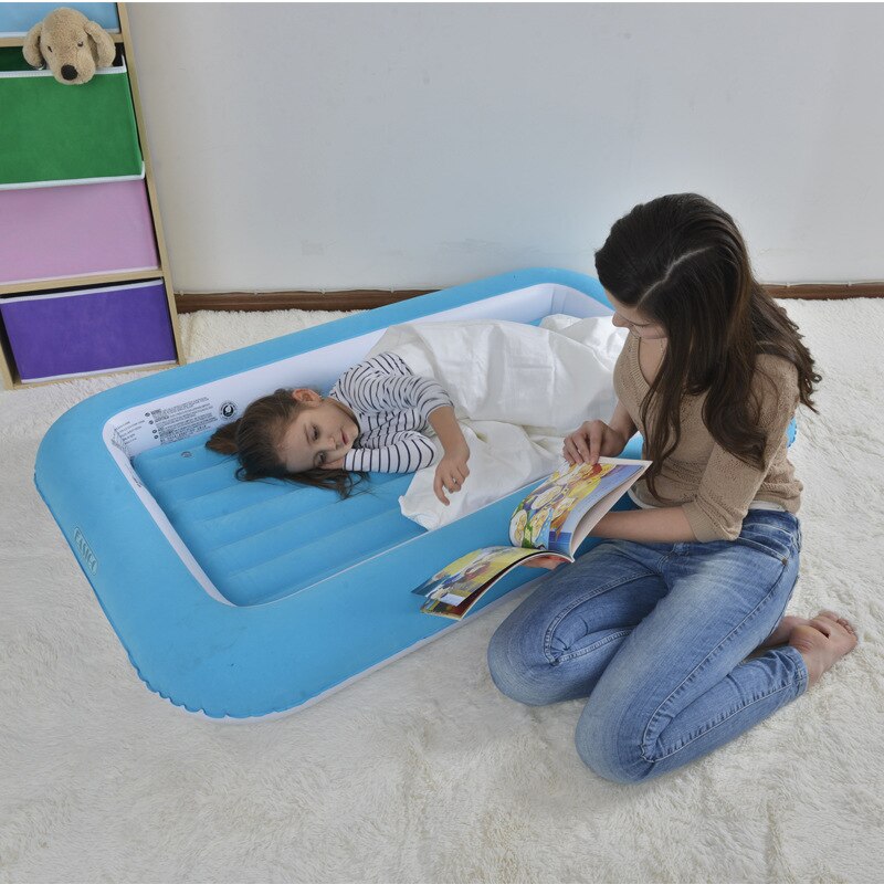 Jilong Children's inflatable bed lazy air bed foldable flocking lunch break mattress - No:27311