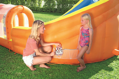 نفق مائي قابل للنفخ بتصميم فريد وملون من بيست واي، مناسب للأطفال، أبعاده 4.20 متر × 3.20 متر × 2.60 متر - رقم: 53303