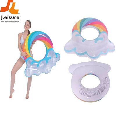 Jilong Sunclub 35002 Glitter Rainbow Ring outdoor inflatable water sports pool floating swimming toys for kids