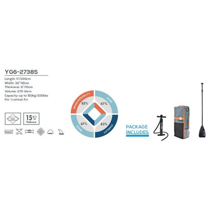 Jilong Zray inflatable surfboard stand up paddle sup boards surfing