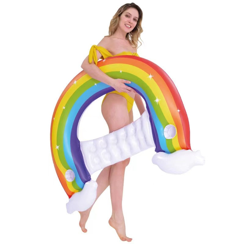 Jilong Sunclub Inflatable Swimming Pool Floating Rainbow Water Lounger 148*99 cm - No:37606