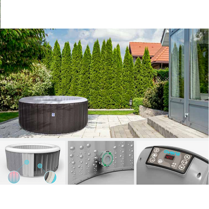 حوض جاكوزي قابل للنفخ من جيلونج أفينلي نايس سبا، مزود بخاصية التدليك، أبعاده 204 سم × 70 سم - رقم المنتج: 17286EU