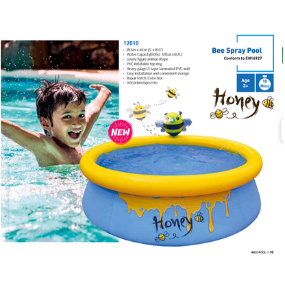 حوض سباحة دائري للأطفال من جيلونج أفينلي، مقاس 1.5 متر × 41 سم، مزود برشاش - رقم: 12010