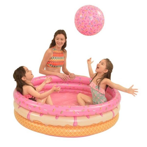 Jilong Sunclub inflatable donut 3 rings kids water pool ball pit - No:57160
