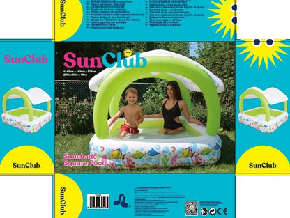 مسبح جيلونج صن كلوب المظلل ذو الشكل المربع، رياضات مائية خارجية قابلة للنفخ - رقم: 51016