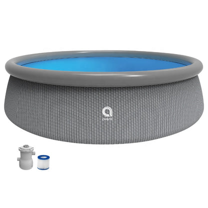 Jilong Prompt Set Rattan Round Pool Set 396x84cm Fast-Set Swimming Pool No:12020EU