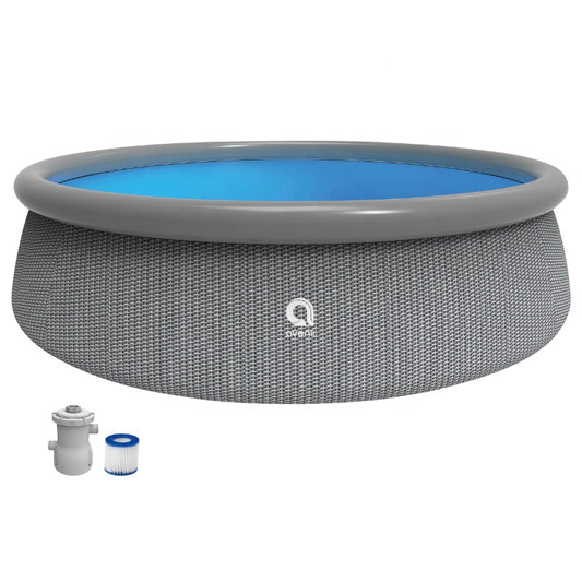 Jilong Prompt Set Rattan Round Pool Set 396x84cm Fast-Set Swimming Pool No:12020EU