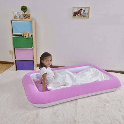 Jilong Children's inflatable bed lazy air bed foldable flocking lunch break mattress - No:27311