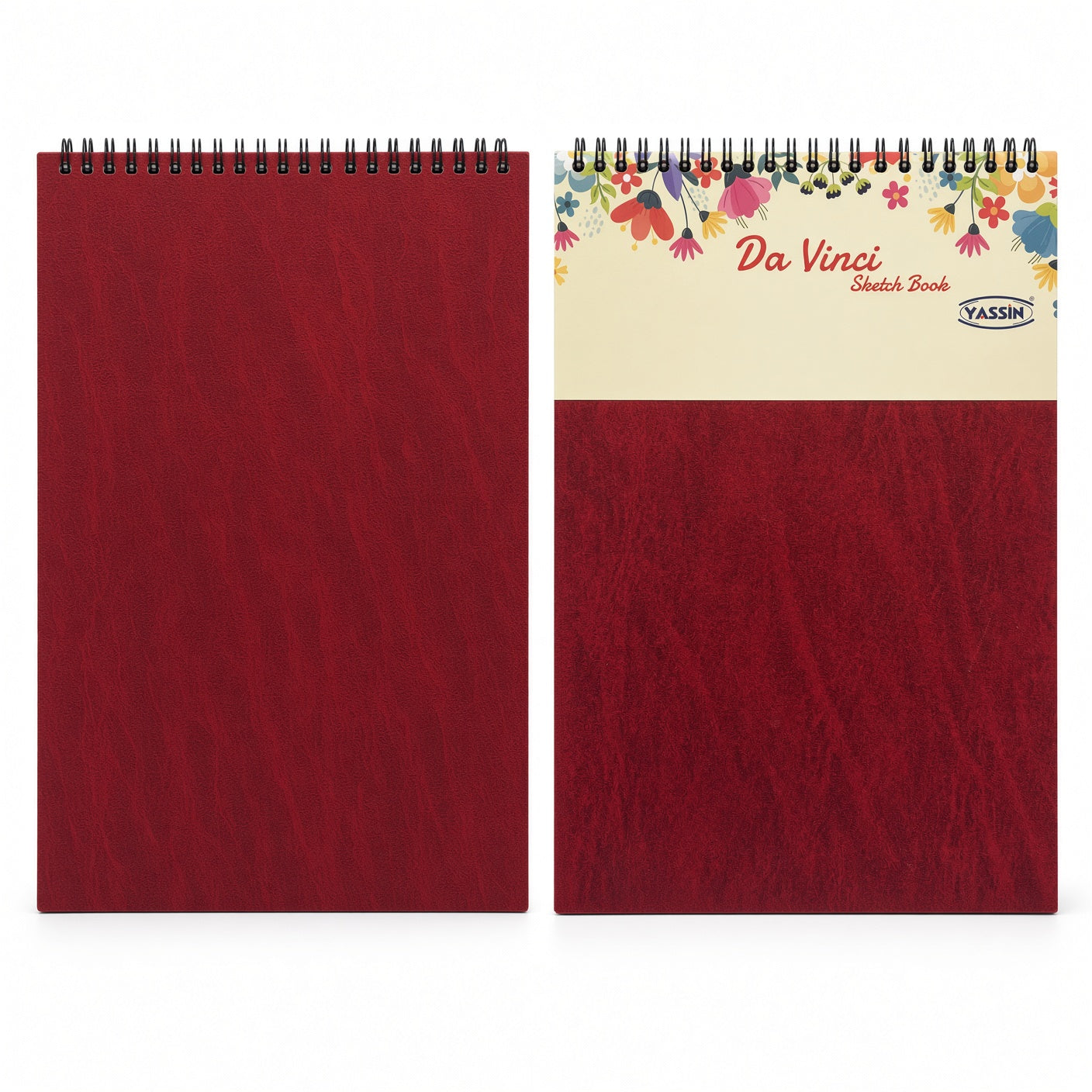 YASSIN Da Vinci Spiral Sketch Book – Italian Paper, 15 Sheets, 250 GSM, 19.5 × 27 cm - No: 1331