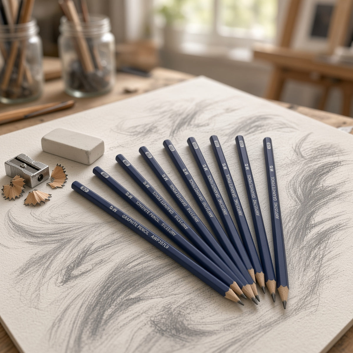M&G Chenguang Graphite Pencil – 2B / 4B / 6B / 8B / 10B / 12B – Drawing & Sketching Pencil – 1 Piece