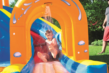 نفق مائي قابل للنفخ بتصميم فريد وملون من بيست واي، مناسب للأطفال، أبعاده 4.20 متر × 3.20 متر × 2.60 متر - رقم: 53303