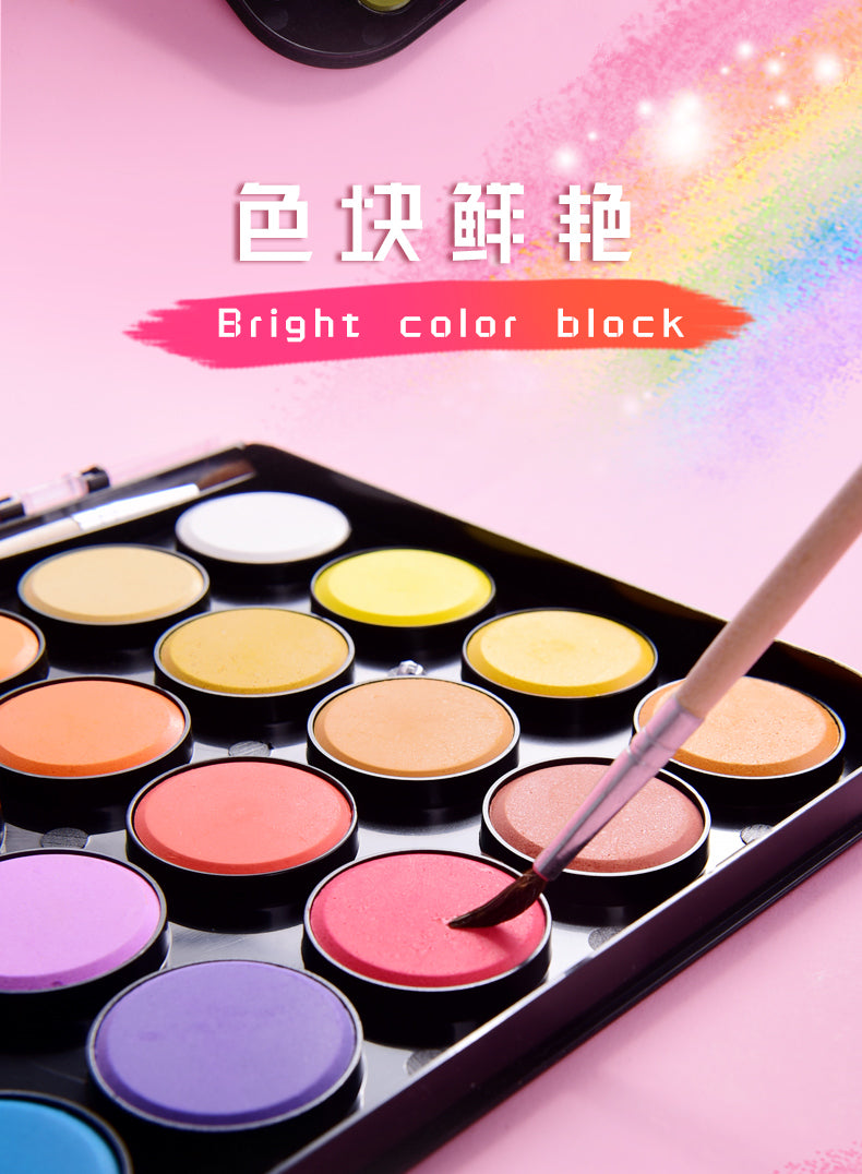 M&G Light solid paint watercolor 28 colours palette students -No:6565