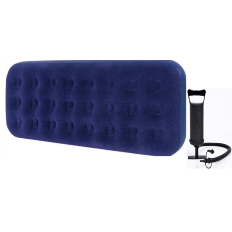 Jilong Flocked Coil Beam Blue Twin Inflatable Mattress 191x99 x22cm - No:20334