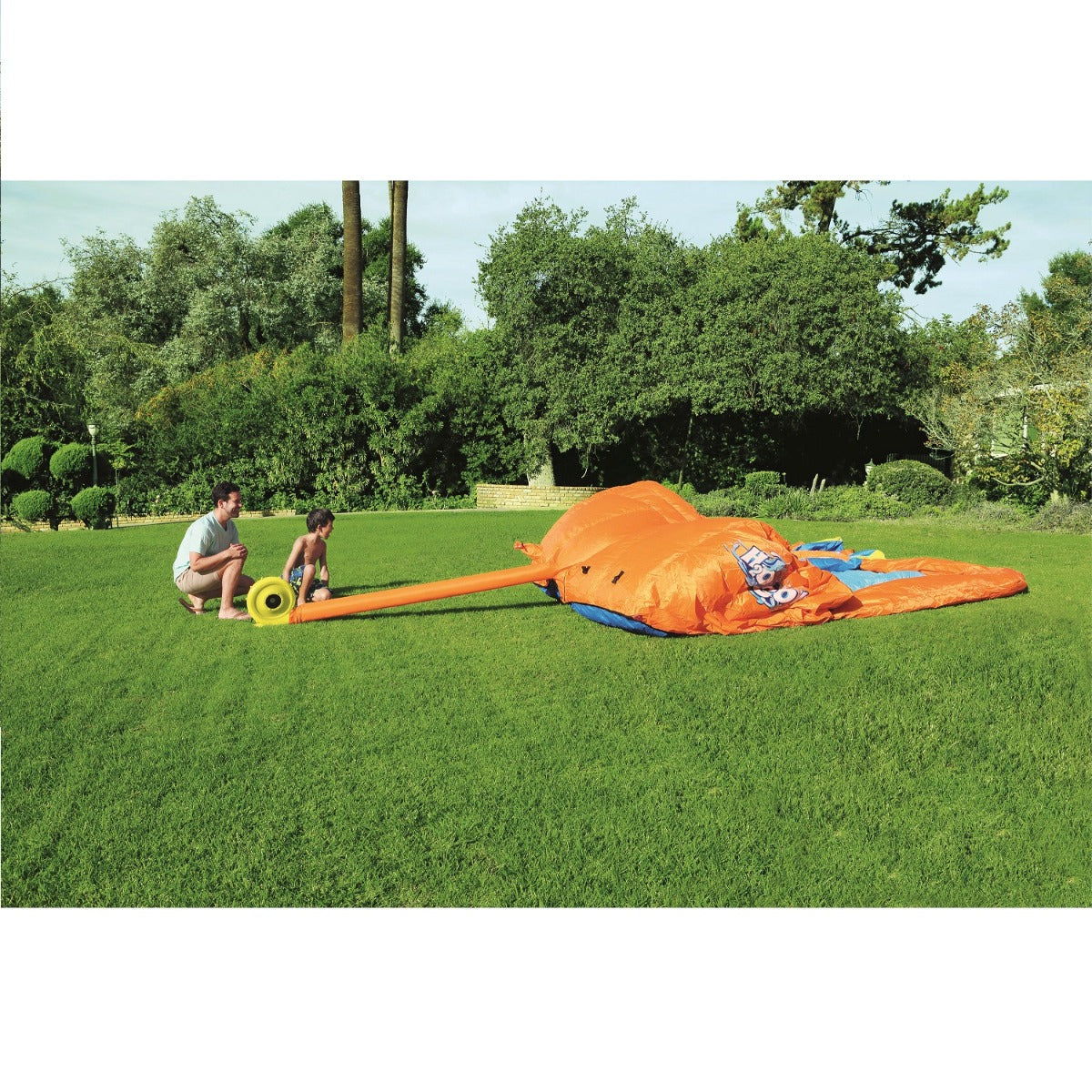Bestway H2OGO Water Park with Continuous Blower with Slide, 3.65x3.20x2.70 cm - No:53301