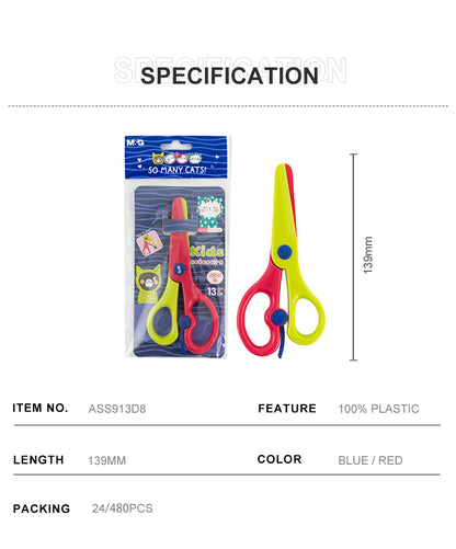 M&G Chenguang So many cats Hand Craft Scissors 130 mm Colorful Plastic - No:ASS913D8