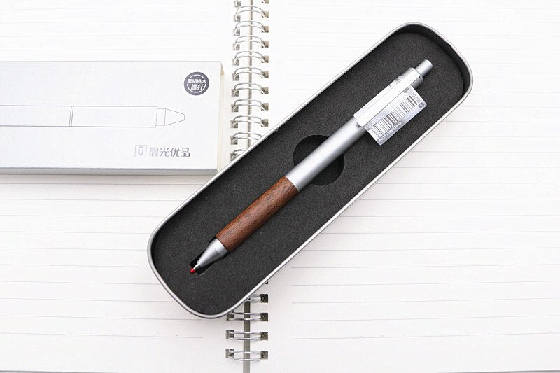 M&G U Series Walnut Metal Gel Pen 0.5mm - No:AGPY0605