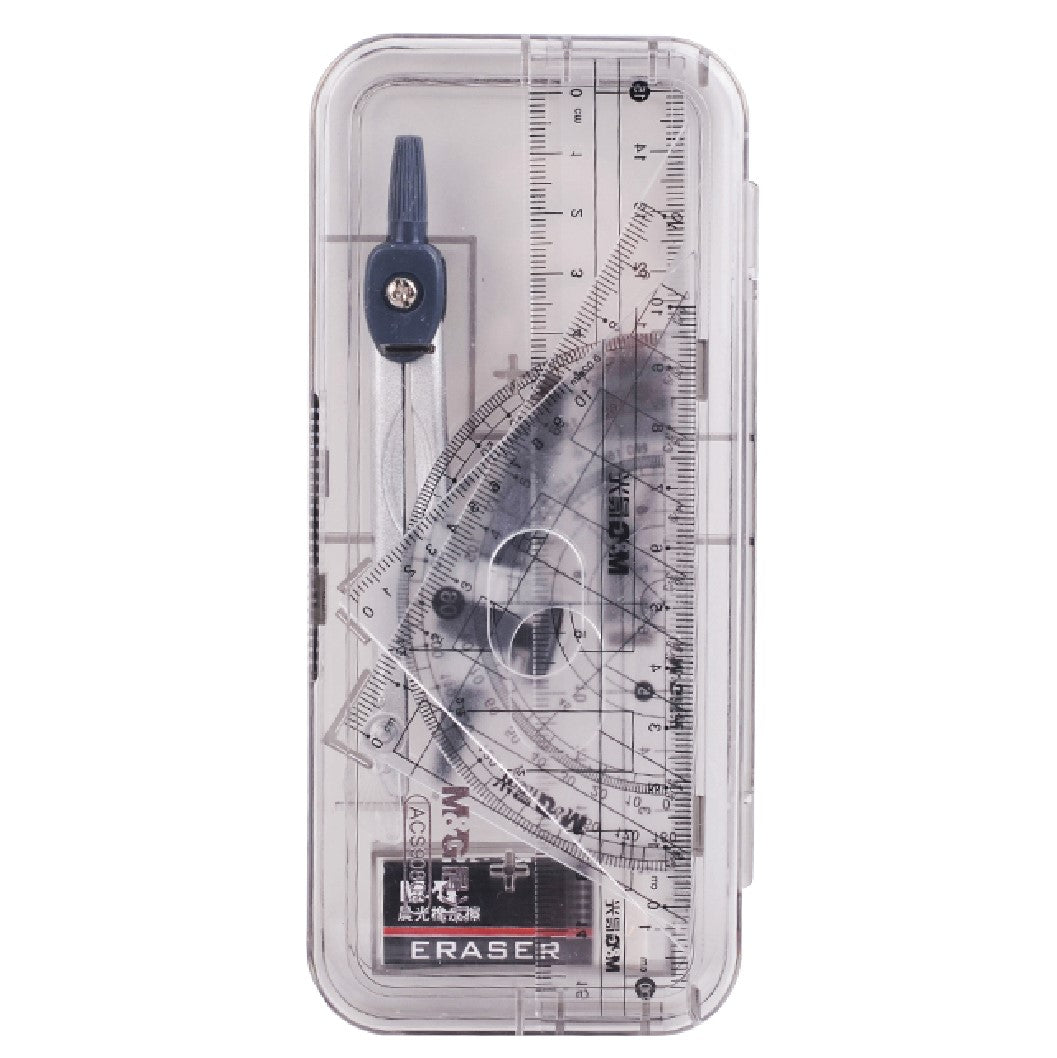M&G Chenguang  8-Piece Geometry & Drawing Set with Compass, Ruler, Set Squares & Protractor – No: ACSN1329